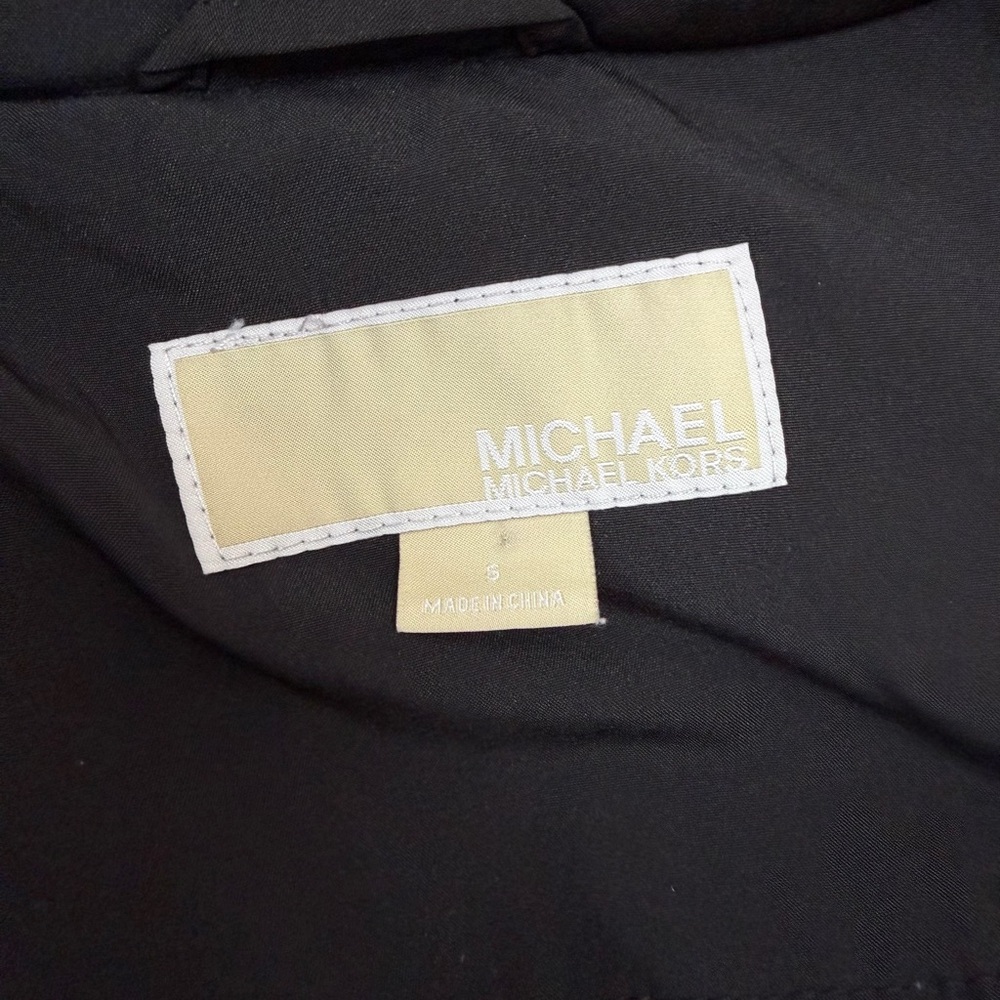 Michael Kors Women’s Black Coat with Detachable Hood and Belt - Picture 4 of 4